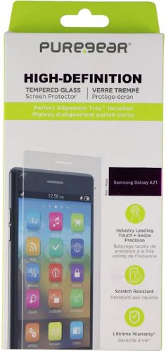 PureGear HD Tempered Glass Screen Protector for Galaxy A21 - Clear by PureGear - Refurbished - Brand New condition - Image 2
