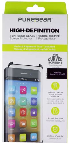 PureGear HD Tempered Glass Screen Protector for Galaxy S20 Ultra (5G) - Clear by PureGear - Refurbished - Brand New condition - US$13.93
