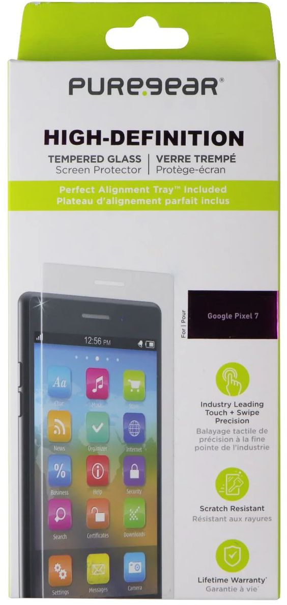 PureGear High-Definition Tempered Glass for Google Pixel 7 - Clear by PureGear - Refurbished - Brand New condition - US$13.93