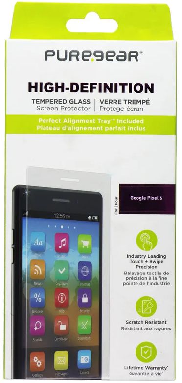 PureGear High-Definition Tempered Glass Screen Protector for Google Pixel 6 - Clear by PureGear - Refurbished - Brand New condition - Image 2