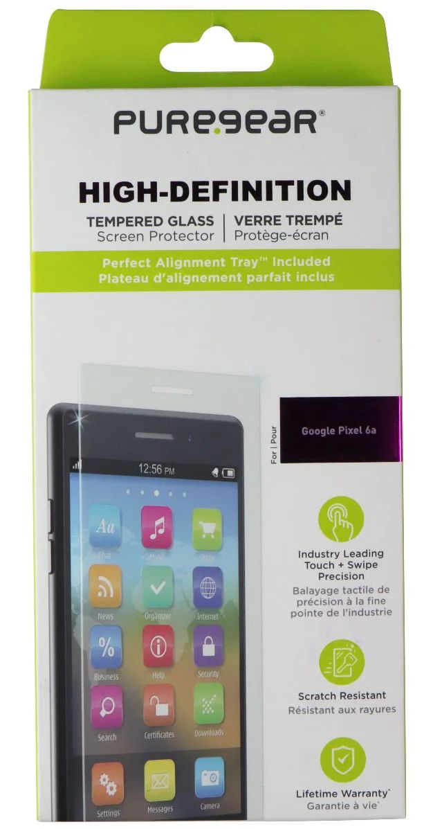 PureGear High-Definition Tempered Glass Screen Protector for Google Pixel 6a - Clear by PureGear - Refurbished - Brand New condition - US$13.93