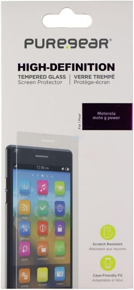 PureGear High-Definition Tempered Glass Screen Protector for Motorola Moto G Power (2021) - Clear by PureGear - Refurbished - Brand New condition - US$8.78