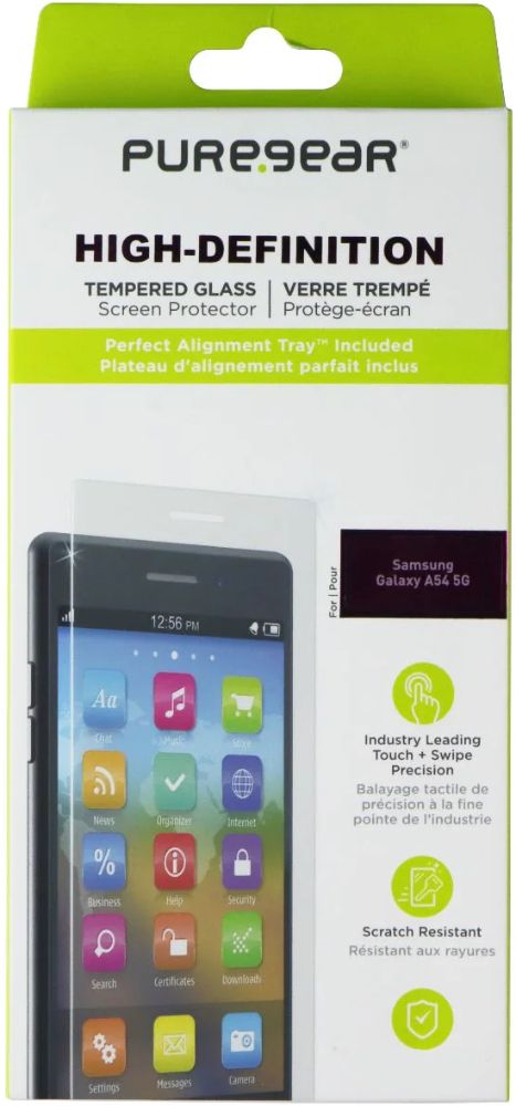 PureGear High-Definition Tempered Glass Screen Protector for Samsung Galaxy A54 - Clear by PureGear - Refurbished - Brand New condition - Image 2