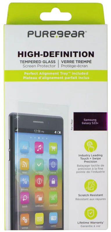 PureGear High-Definition Tempered Glass Screen Protector for Samsung Galaxy S23+ - Clear by PureGear - Refurbished - Brand New condition - Image 2