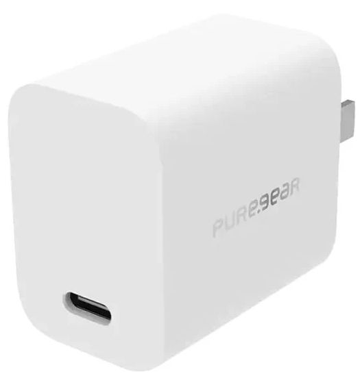 PureGear LightSpeed 20W Single USB-C PD Wall Charger - White by PureGear - Refurbished - Brand New condition - US$20.98