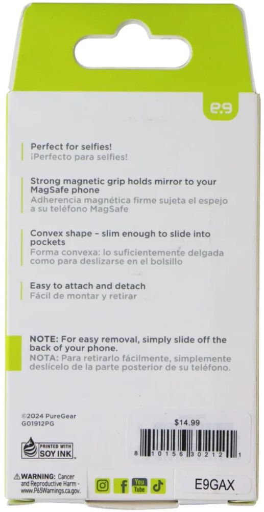 PureGear Magnetic Selfie Mirror Mount for MagSafe (65027PG) - Black - Brand New by PureGear - Refurbished - Brand New condition - Image 2