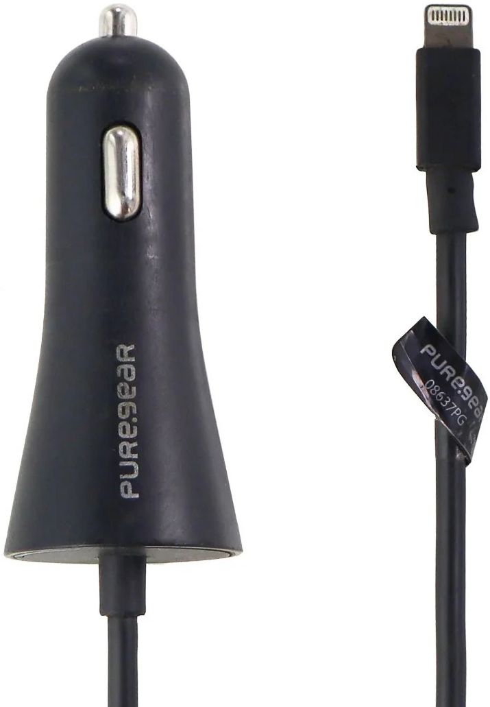 PureGear MFI Car Charger for Apple Device (62804PG) - Black by PureGear - Refurbished - Brand New condition - US$6.98