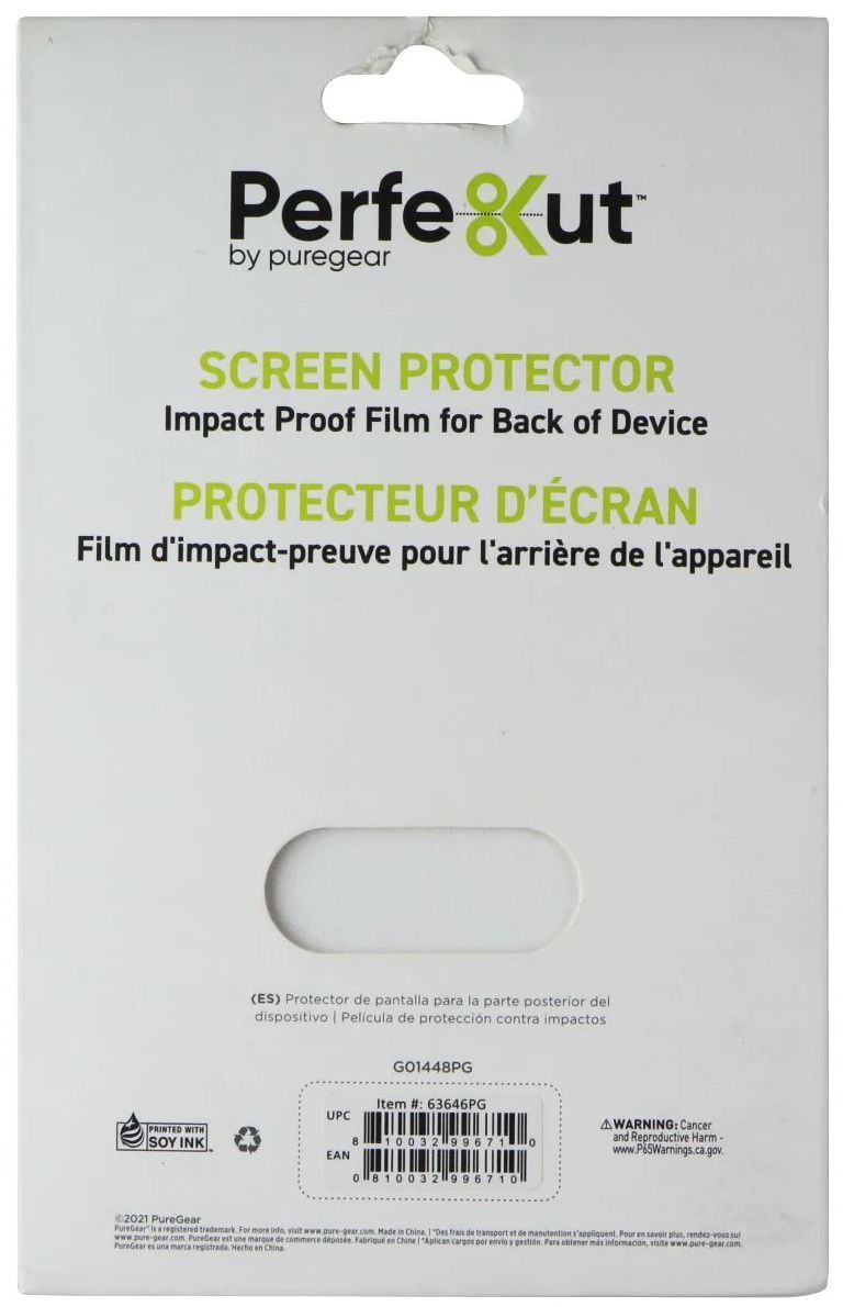 PureGear Perfekut Tempered Glass Screen Protector Film for Back of Device - White Sparkle by PureGear - Refurbished - Brand New condition - US$8.78