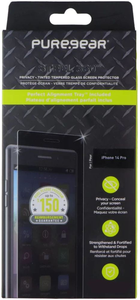PureGear Privacy Steel 360 Series Screen Protector for iPhone 14 Pro - Privacy - Brand New by PureGear - Refurbished - Brand New condition - Image 5
