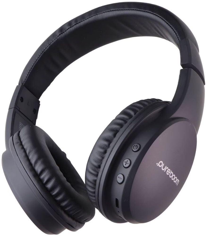 PureGear PureBoom Bluetooth Wireless Headphones - Black by PureGear - Refurbished - Brand New condition - US$45.98
