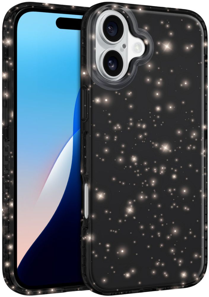 PureGear Slim Shell Designer Phone Case for iPhone 16 Plus - Black Stardust - Brand New by PureGear - Refurbished - Brand New condition - US$10.08