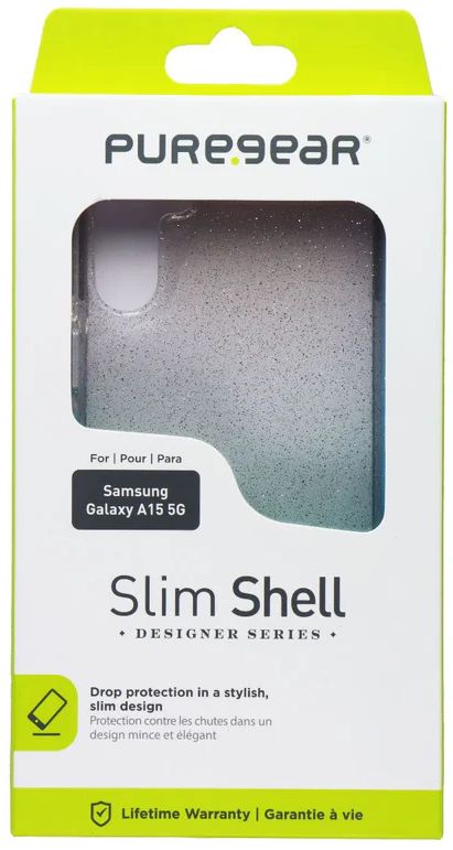PureGear Slim Shell Designer Series Phone Case for Samsung Galaxy A15 5G - Clear Glitter by PureGear - Refurbished - Brand New condition - Image 5
