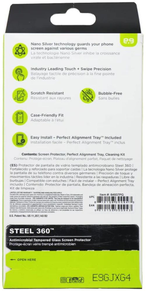 PureGear Steel 360 Antimicrobial Tempered Glass Screen Protector for Google Pixel 9 Pro XL - Transparent - Brand New by PureGear - Image 5
