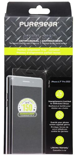 PureGear Steel 360 Screen Protector for iPhone 14 Pro Max - Clear by PureGear - Refurbished - Brand New condition - US$8.78