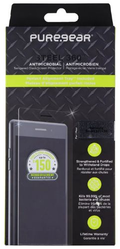 PureGear Steel 360 Tempered Glass Screen Protector for Galaxy S21+ (5G) - Clear by PureGear - Refurbished - Brand New condition - US$8.78