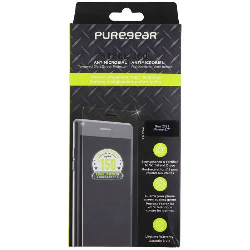 PureGear Steel 360 Tempered Glass Screen Protector for iPhone 13 Pro Max - Clear by PureGear - Refurbished - Brand New condition - US$21.78