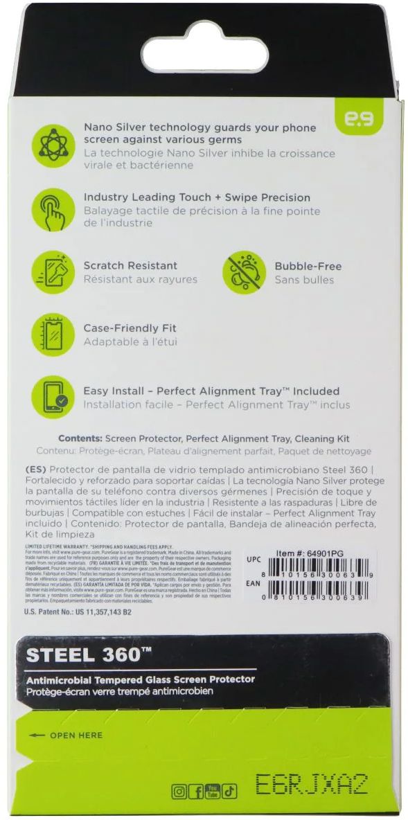 PureGear Steel 360 Tempered Glass Screen Protector for iPhone 16 - Clear by PureGear - Image 3