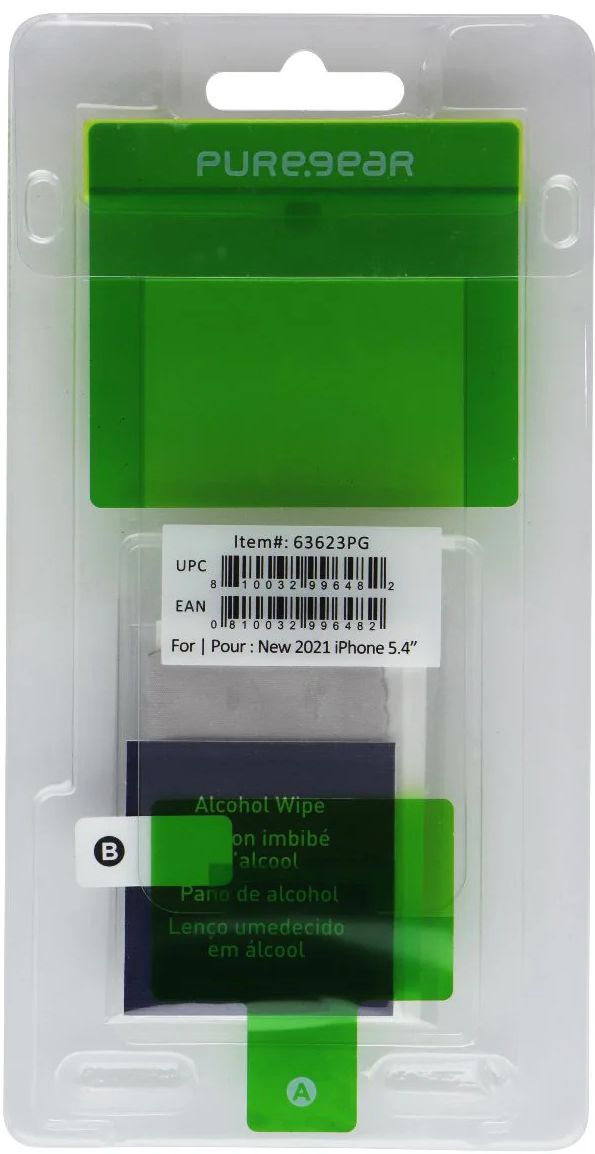 PureGear Tempered Glass for iPhone 13 Mini (63623PG) - Clear by PureGear - Refurbished - Brand New condition - US$10.08