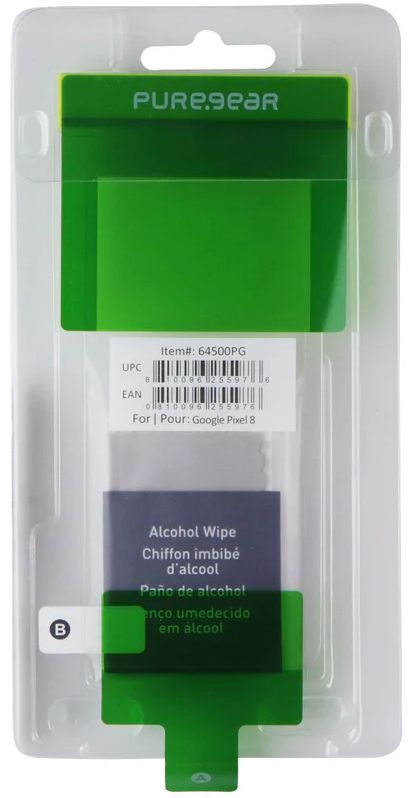 PureGear Tempered Glass Screen Protector for Google Pixel 8 (Bulk Packaging) - Clear by PureGear - Refurbished - Brand New condition - US$8.78