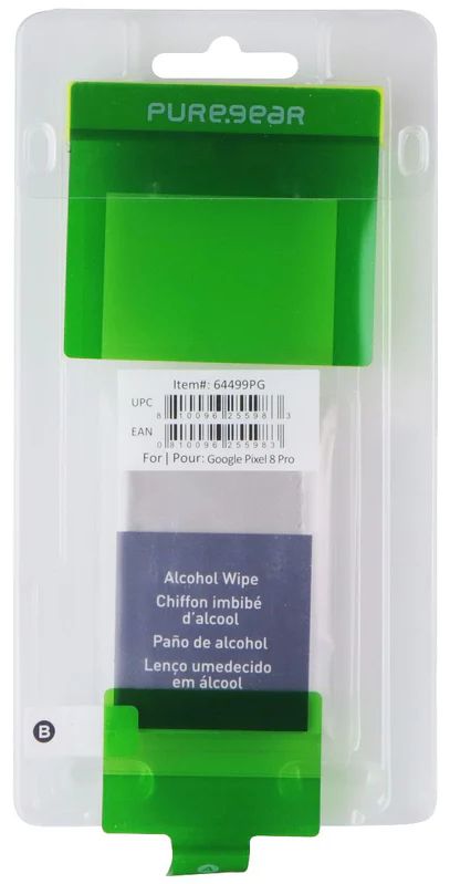 PureGear Tempered Glass Screen Protector for Google Pixel 8 Pro (Bulk Packaging) - Clear by PureGear - Refurbished - Brand New condition - US$8.78