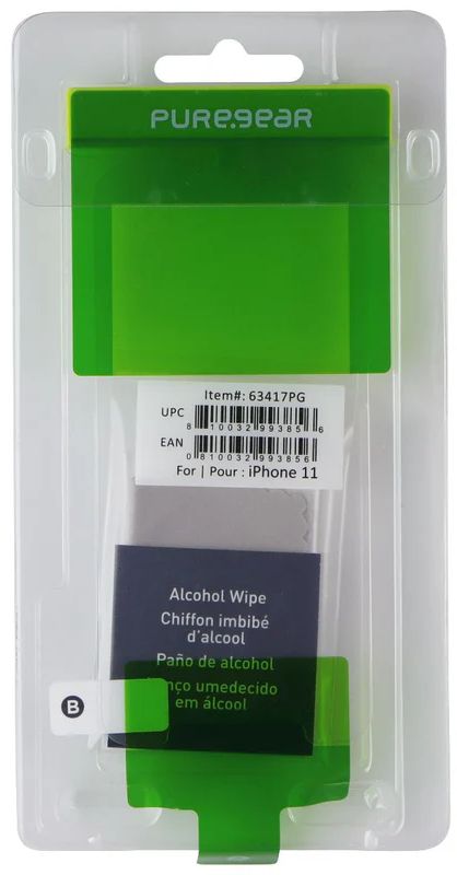 PureGear Tempered Glass Screen Protector for iPhone 11 (Bulk Packaging) - Clear by PureGear - Refurbished - Brand New condition - US$8.78