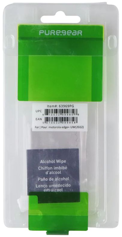 PureGear Tempered Glass Screen Protector for Motorola Edge+ UW (2022) (Bulk Packaging) - Clear by PureGear - Refurbished - Brand New condition - US$8.78