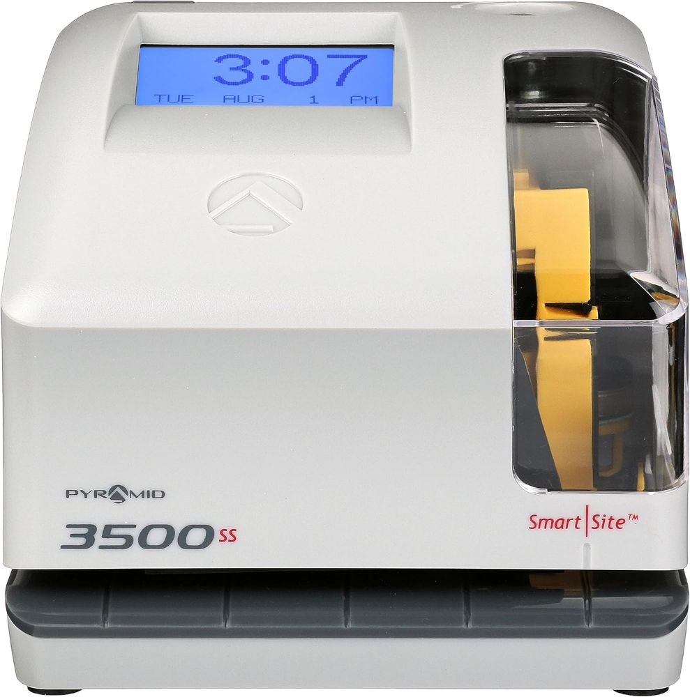 Pyramid 3500ss SmartSite Time Clock & Document Stamp - Gray by Pyramid - Image 2