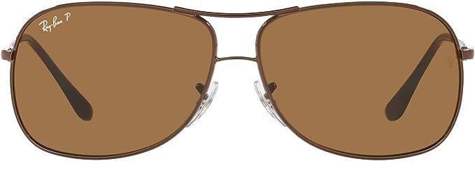 Ray-Ban Metal Aviator Sunglasses Frame RB3267 - Polished Brown/ Lenses Brown by Ray-Ban - Refurbished - Very Good condition - US$95.08