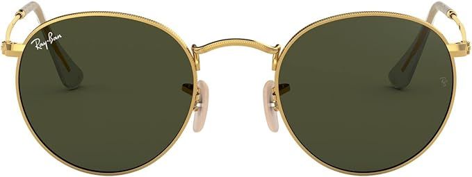 Ray-Ban RB3447 Round Metal Sunglasses - Polished Gold/Green Lens by Ray-Ban - Refurbished - Very Good condition - US$74.14