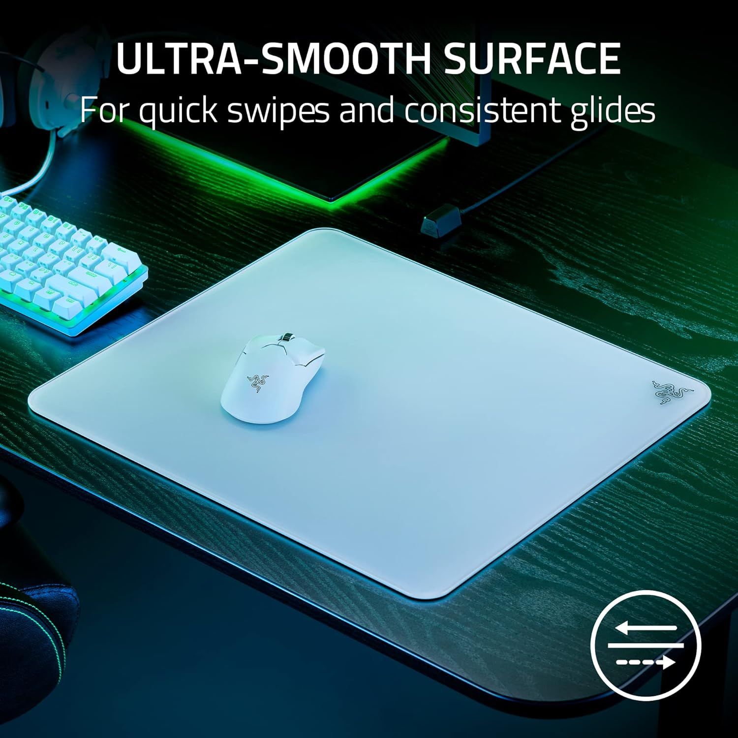 Razer Atlas Tempered Glass Gaming Mouse Mat - White by Razer - Image 4
