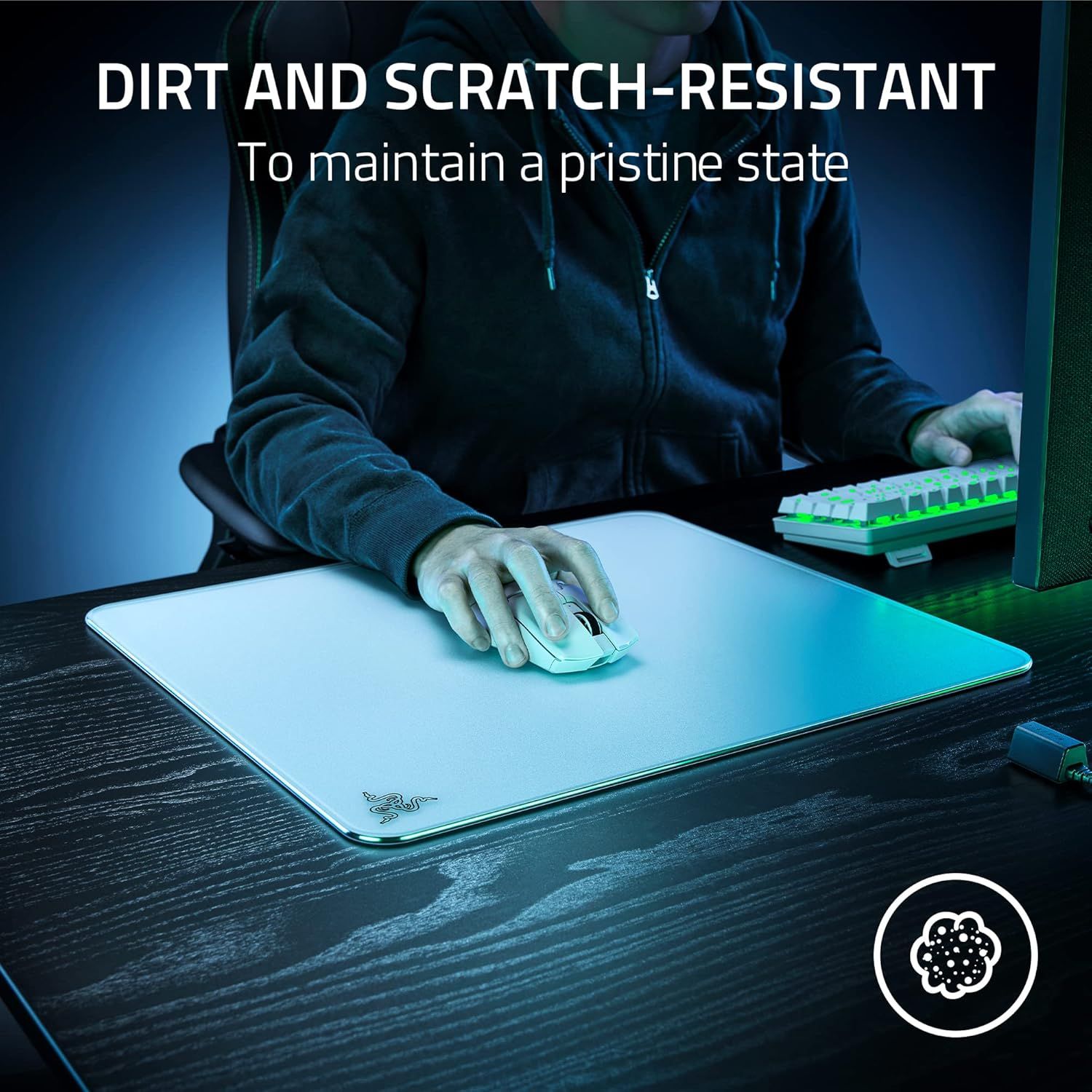 Razer Atlas Tempered Glass Gaming Mouse Mat - White by Razer - Image 6