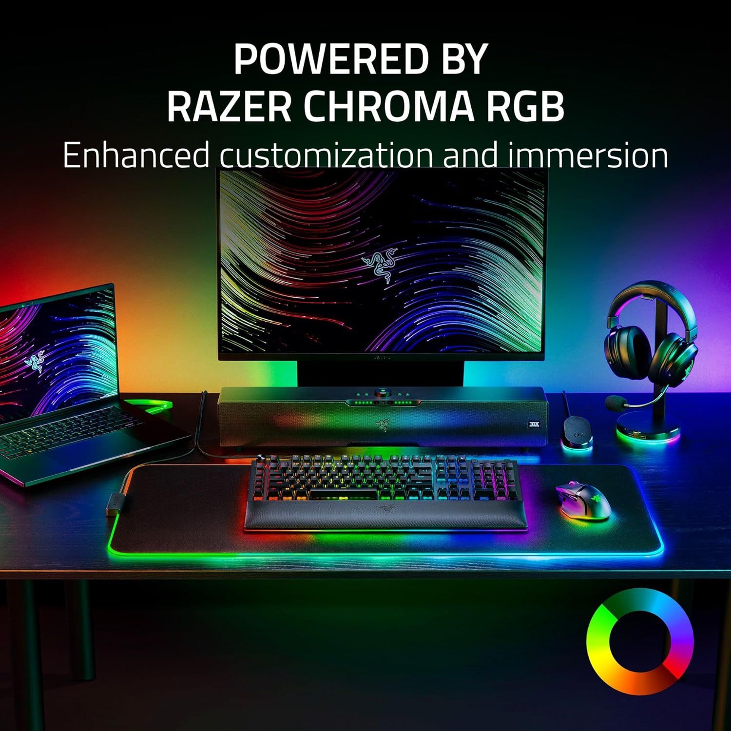 Razer Base Station V2 Chroma Headset Stand USB Hub - Black by Razer - Image 14