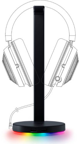 Razer Base Station V2 Chroma Headset Stand USB Hub - Black by Razer - Image 6