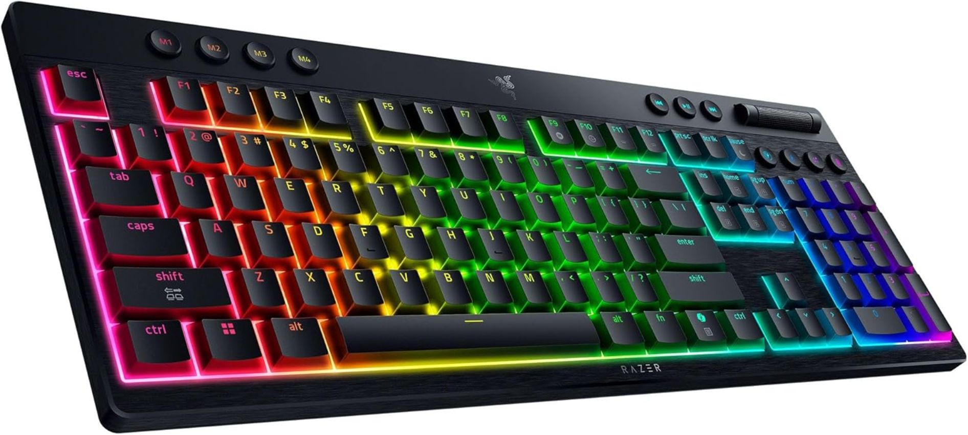 Razer BlackWidow V4 Low-Profile HyperSpeed Keyboard (Yellow Switches) - Black by Razer - Image 2