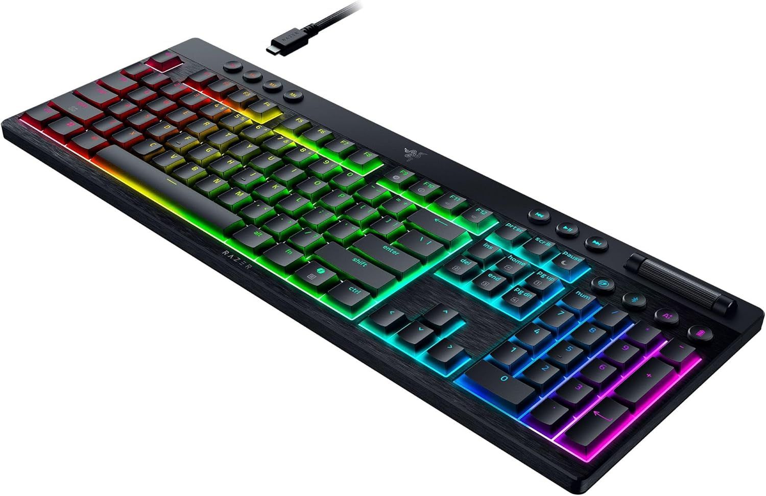 Razer BlackWidow V4 Low-Profile HyperSpeed Keyboard (Yellow Switches) - Black by Razer - Image 3