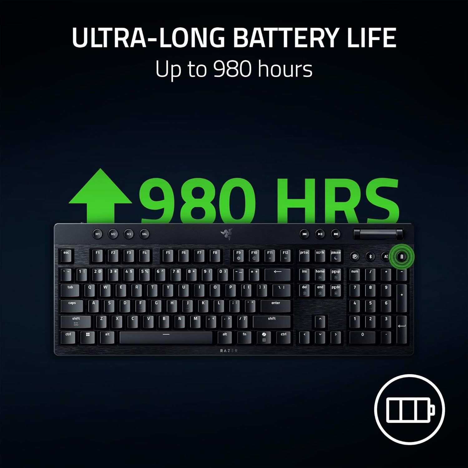 Razer BlackWidow V4 Low-Profile HyperSpeed Keyboard (Yellow Switches) - Black by Razer - Image 10