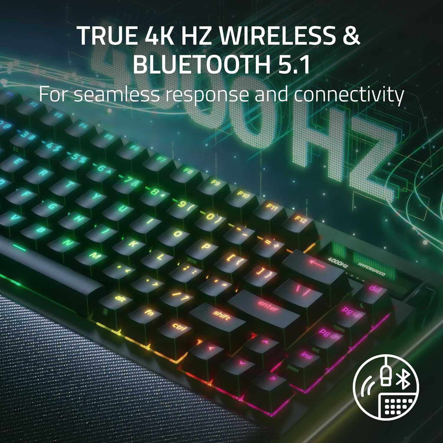 Razer BlackWidow V4 Pro 75% Wireless Hot-Swappable Mechanical Keyboard (Orange Switches) - Black by Razer - Image 5