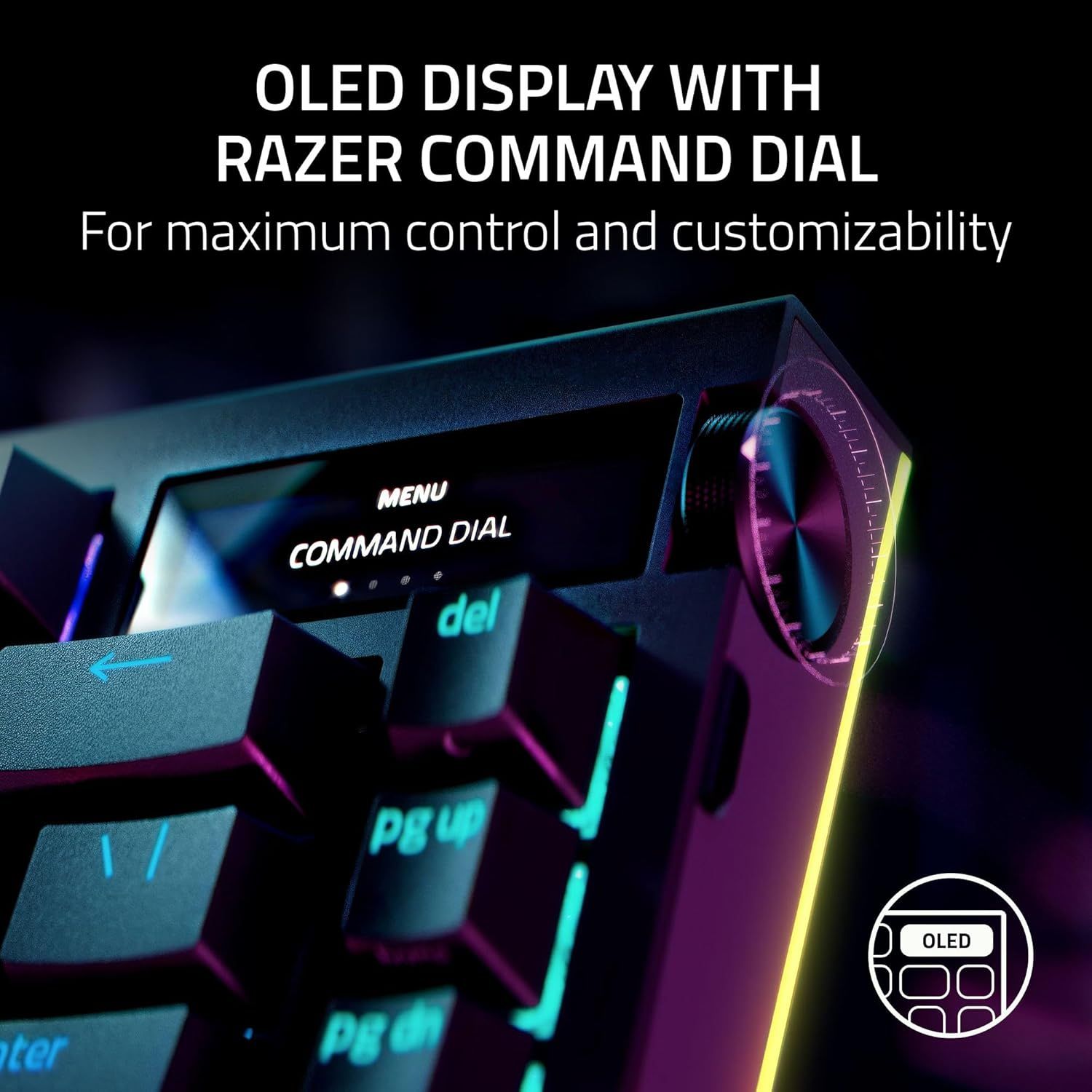 Razer BlackWidow V4 Pro 75% Wireless Hot-Swappable Mechanical Keyboard (Orange Switches) - Black by Razer - Image 7