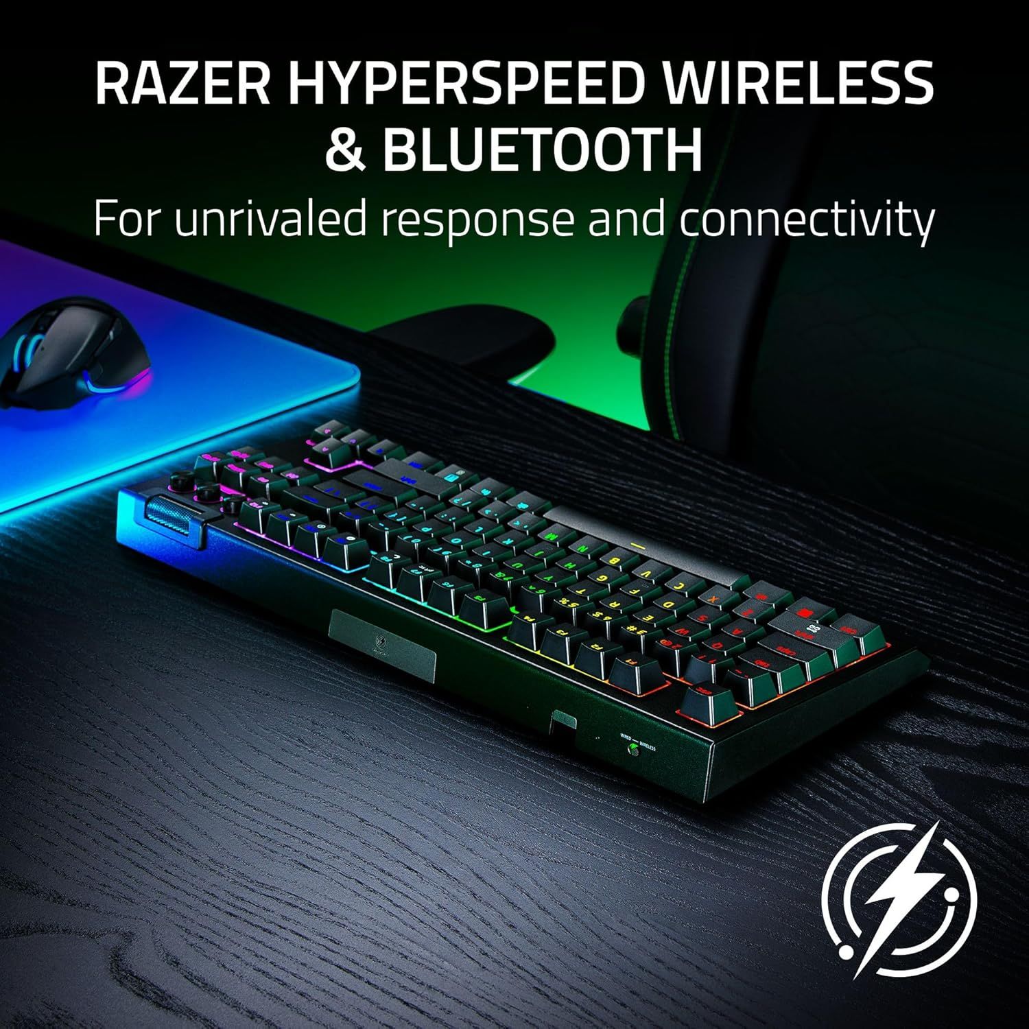 Razer BlackWidow V4 TKL Hyperspeed Keyboard (Green Switches) - Black by Razer - Image 5