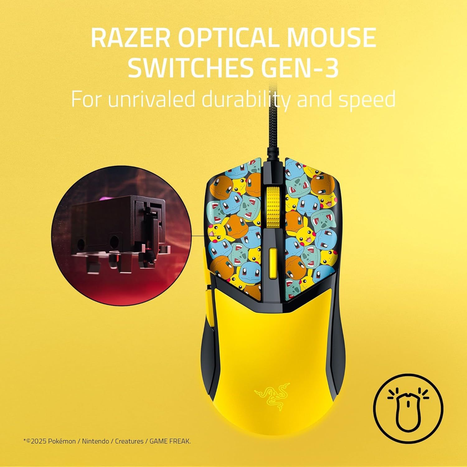 Razer Cobra Lightweight Wired Gaming Mouse with Chroma RGB - Pokémon Edition by Razer - Refurbished - Very Good condition - Image 6