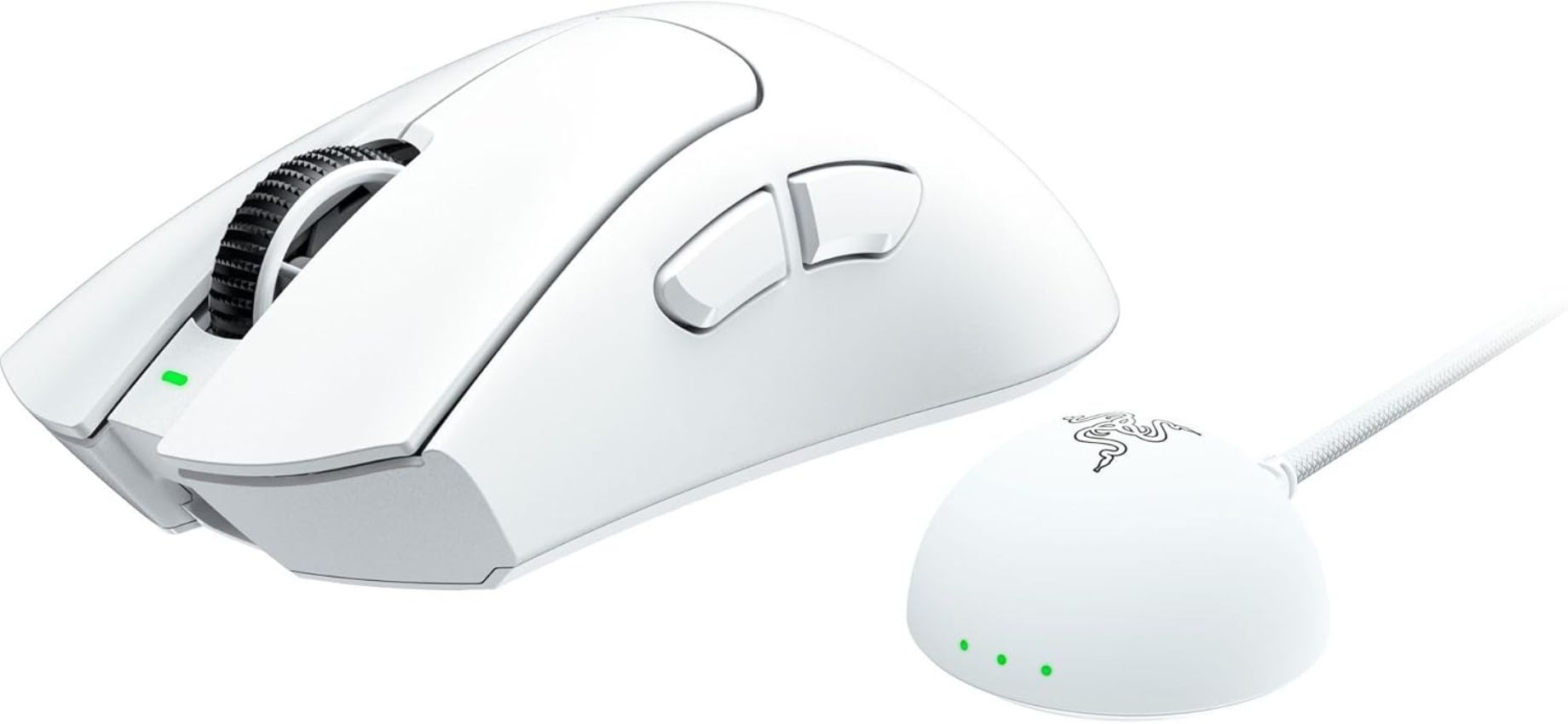 Razer DeathAdder V4 Pro Wireless Gaming Mouse - White by Razer - Refurbished - Very Good condition - Image 3