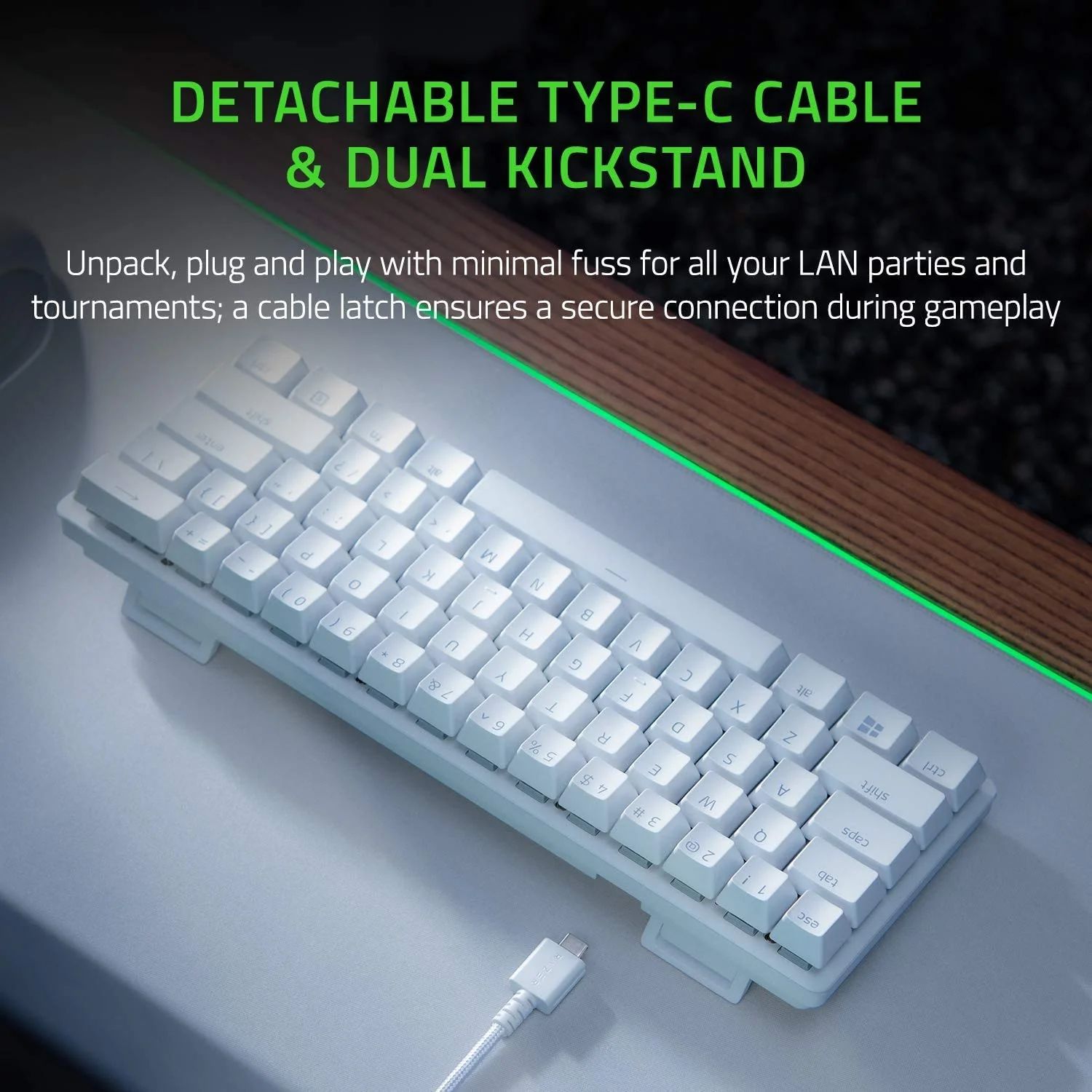 Razer Huntsman Mini 60% Optical Analog Gaming Keyboard - Mercury by Razer - Refurbished - Very Good condition - Image 3