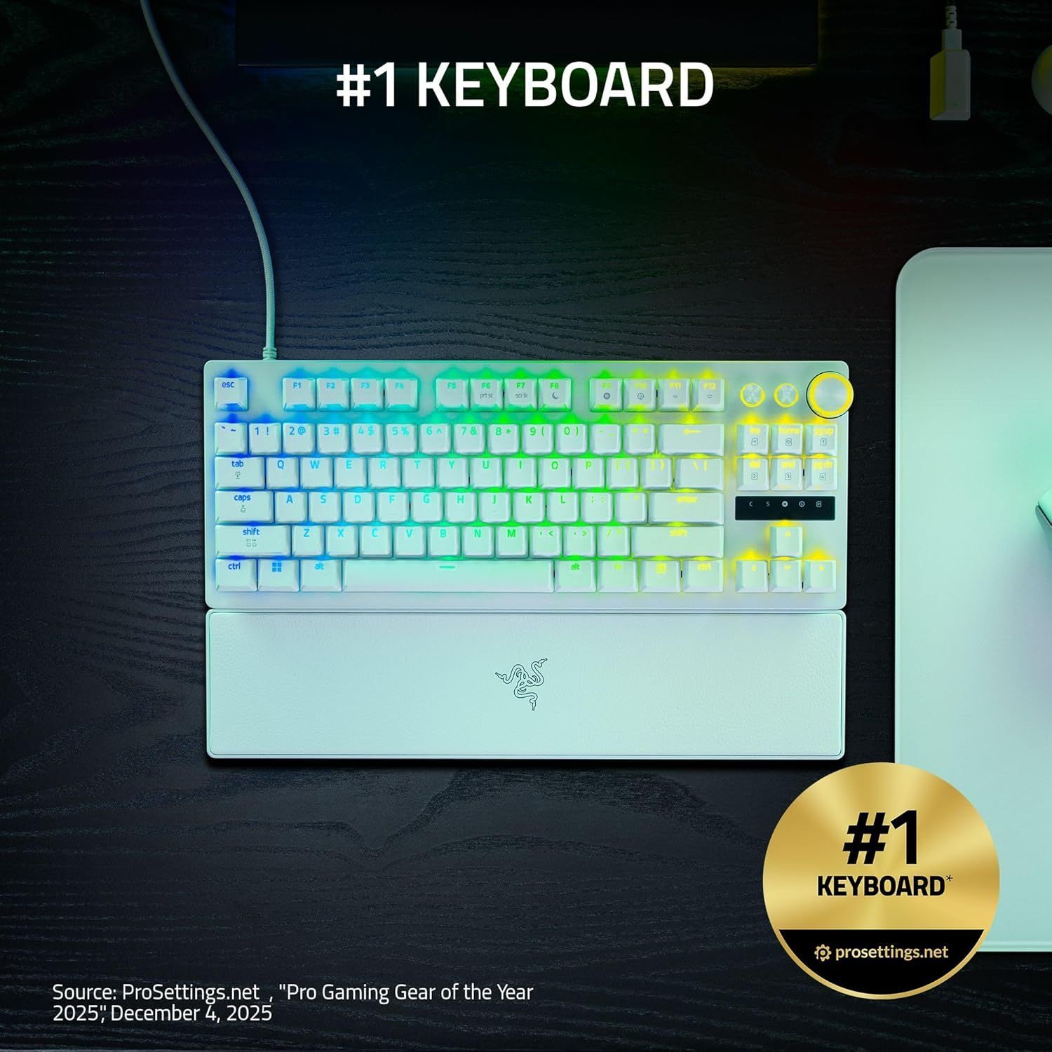 Razer Huntsman V3 Pro TKL 8KHz Gaming Keyboard - White by Razer - Image 5