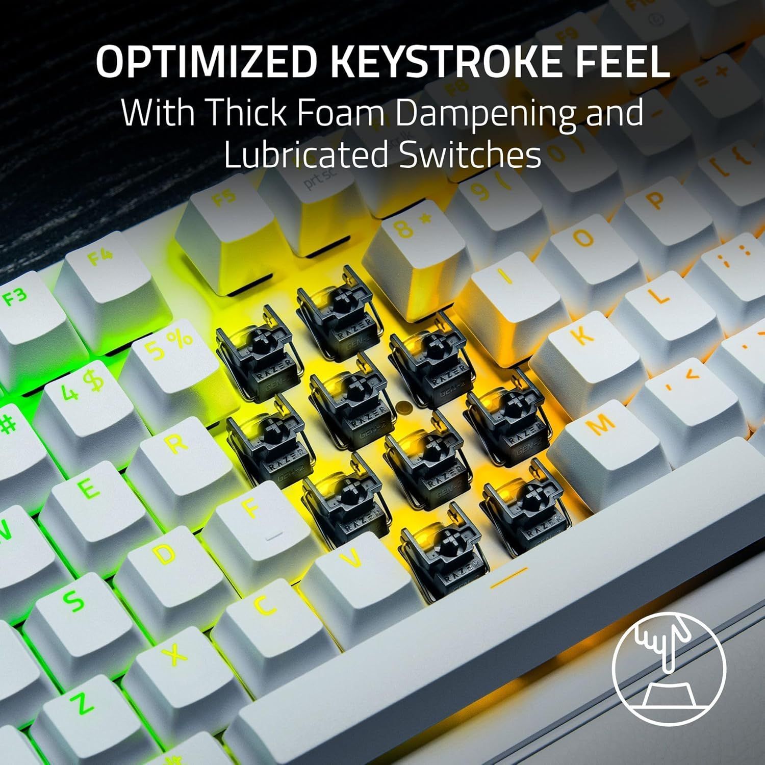 Razer Huntsman V3 Pro TKL 8KHz Gaming Keyboard - White by Razer - Image 9