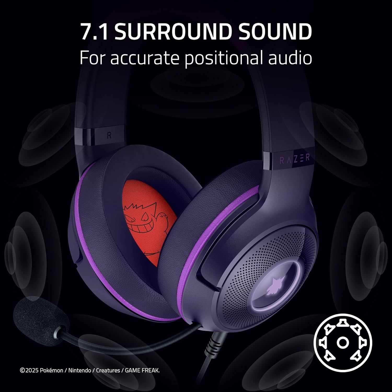 Razer Kraken Kitty Edition V2 Wired Gaming Headset - Pokemon Gengar Edition by Razer - Refurbished - Very Good condition - Image 9