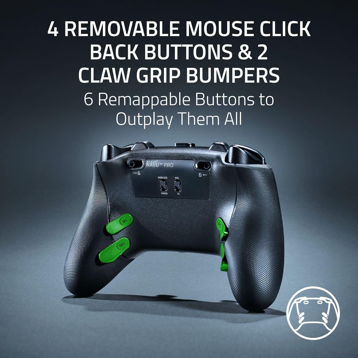 Razer Raiju V3 Pro Wireless Gaming Controller for PS5 - Esports Green Edition by Razer - Image 11