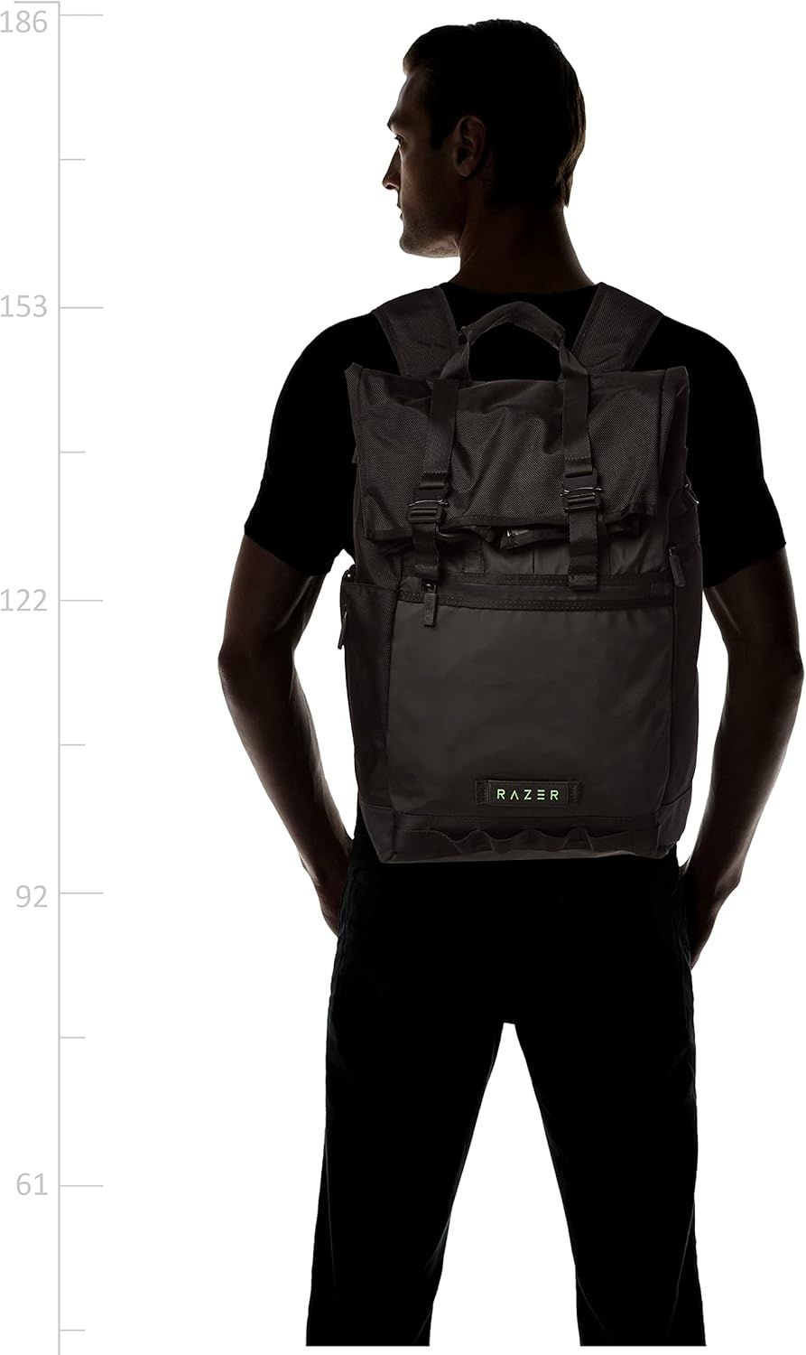 Razer Recon 15-inch Rolltop Backpack - Black by Razer - Image 4