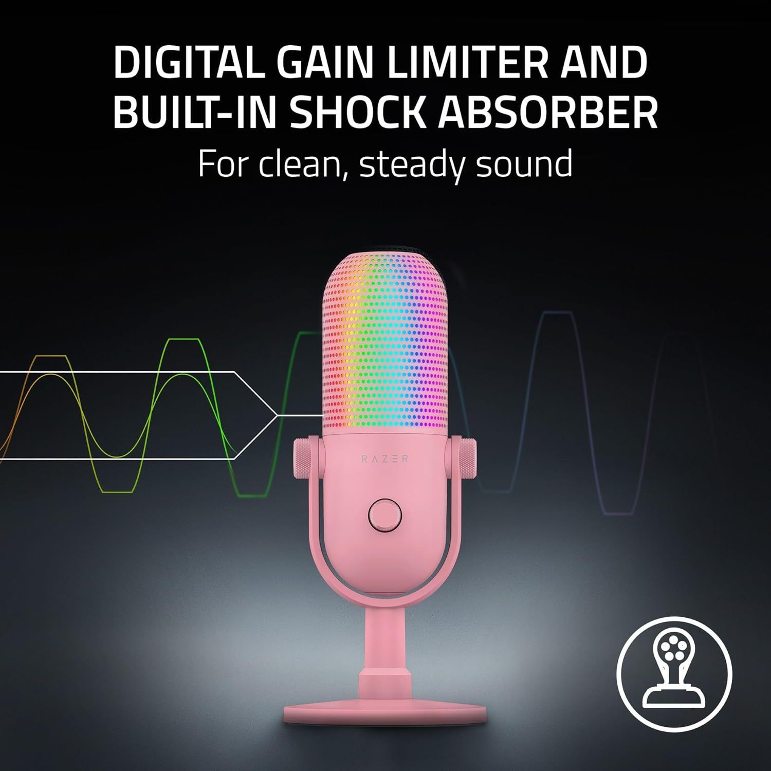 Razer Seiren V3 Chroma Condenser USB Microphone - Quartz Pink by Razer - Image 7