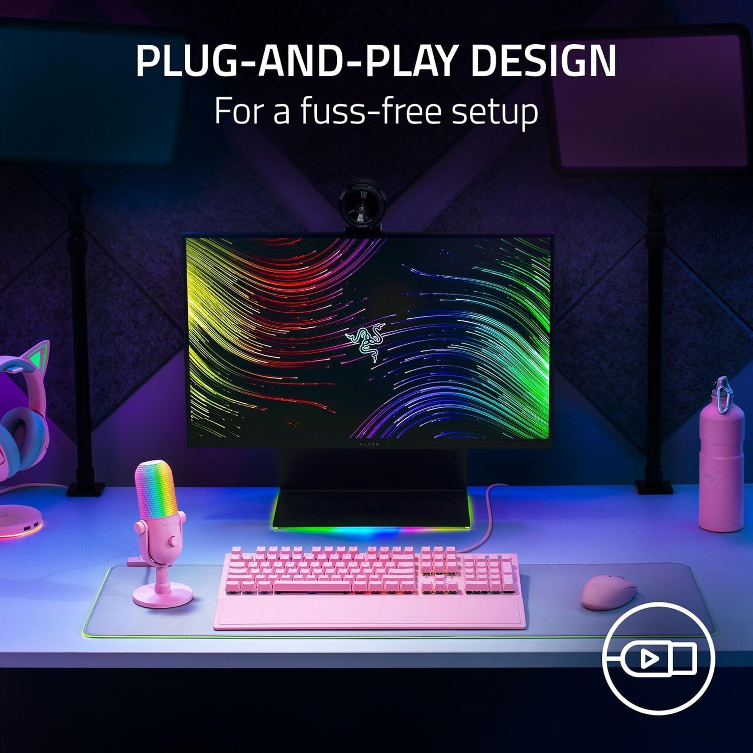 Razer Seiren V3 Chroma Condenser USB Microphone - Quartz Pink by Razer - Image 8