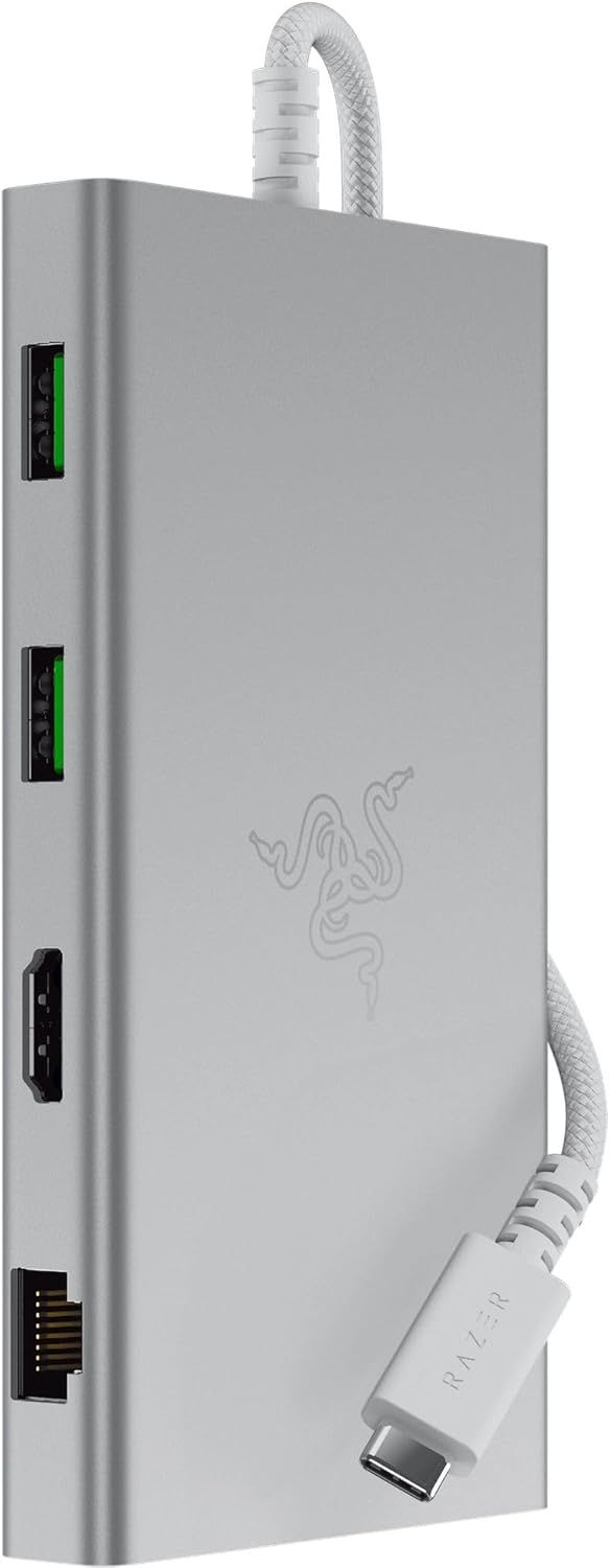 Razer USB-C Dock 11 Port Docking Station for Laptops - Mercury by Razer - Refurbished - Very Good condition - US$91.48